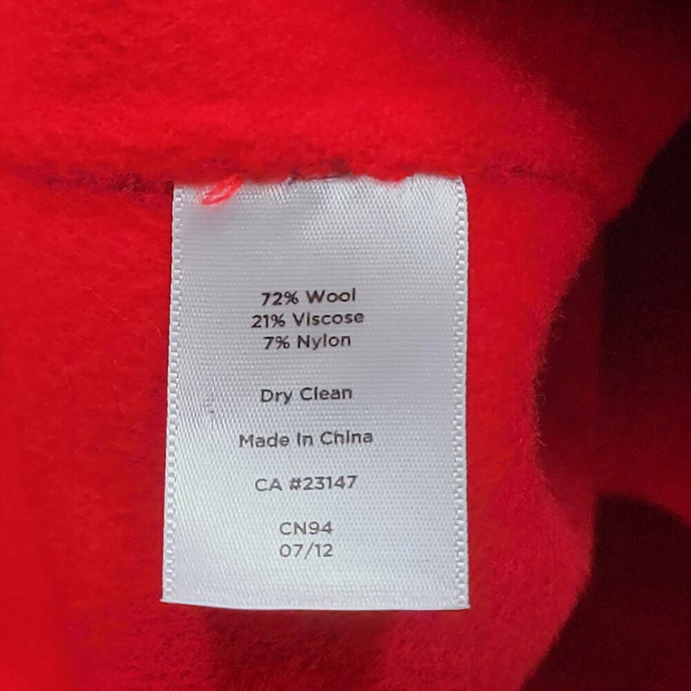 Talbots Double Breasted Wool Blazer Jacket Size 16P Petite Red Professional Top - Picture 4 of 6